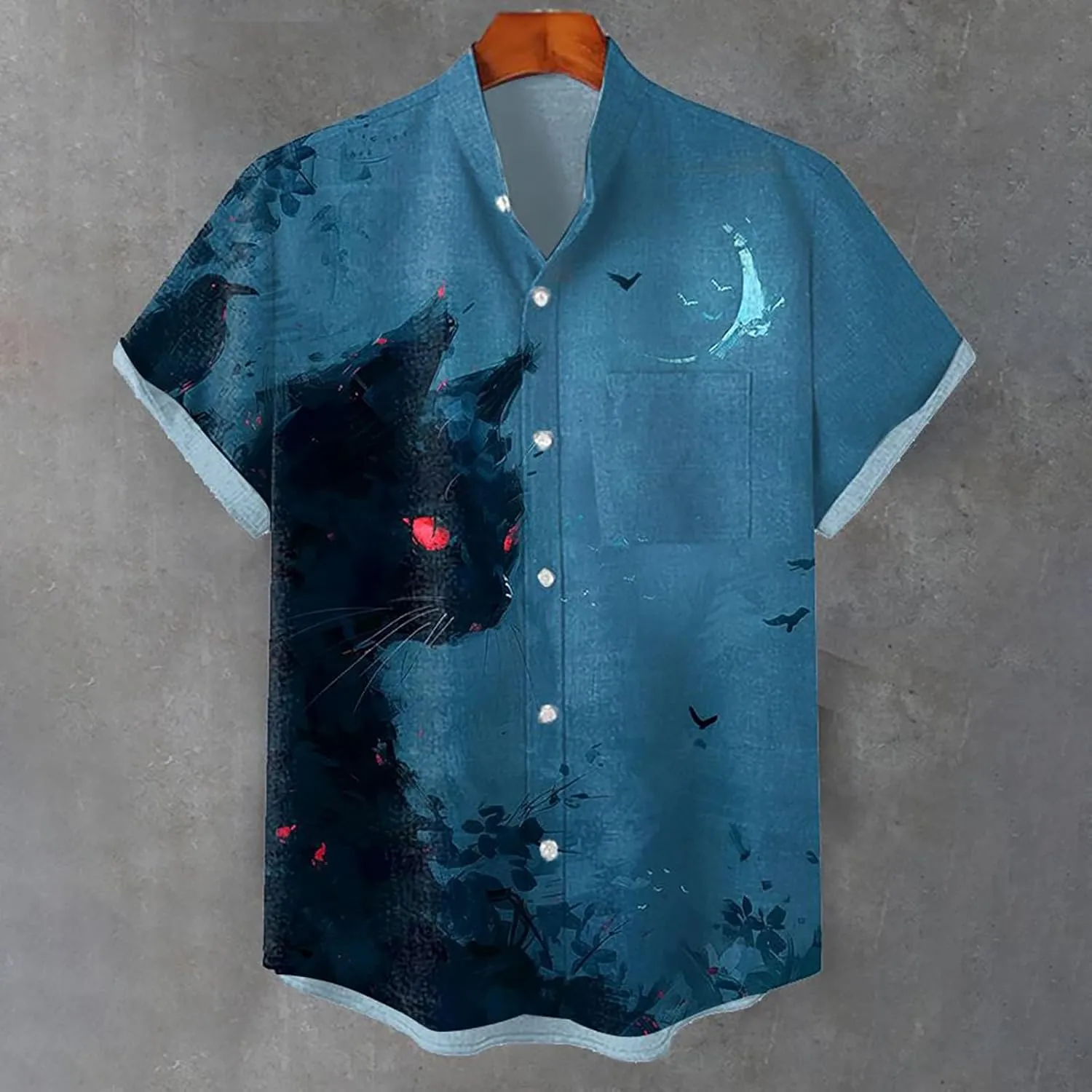 2024 Halloween Bowling Shirts Mens Pumpkins Skull Horror Graphic Funny Holiday Shirts Short Sleeve Aloha Shirts