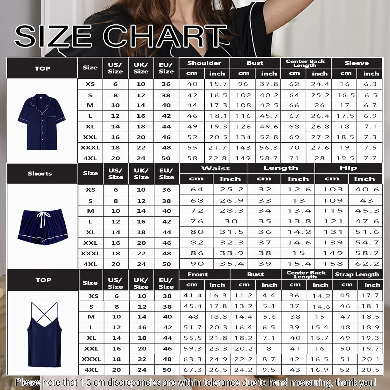 3Pcs Womens Pajamas Set XS-4XL Soft Pajama Sets Cami Sexy Lingerie Sleepwear Pj Lounge Sets Pjs Set Loungewear
