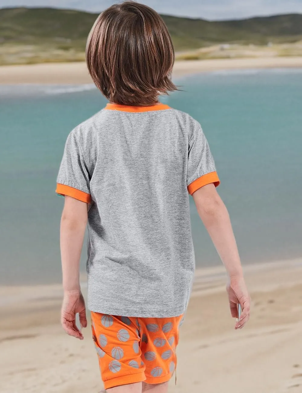 A&J DESIGN Pure Cotton Sport Pjs for 2-14 Years Kids, 2-Piece Pajamas Set