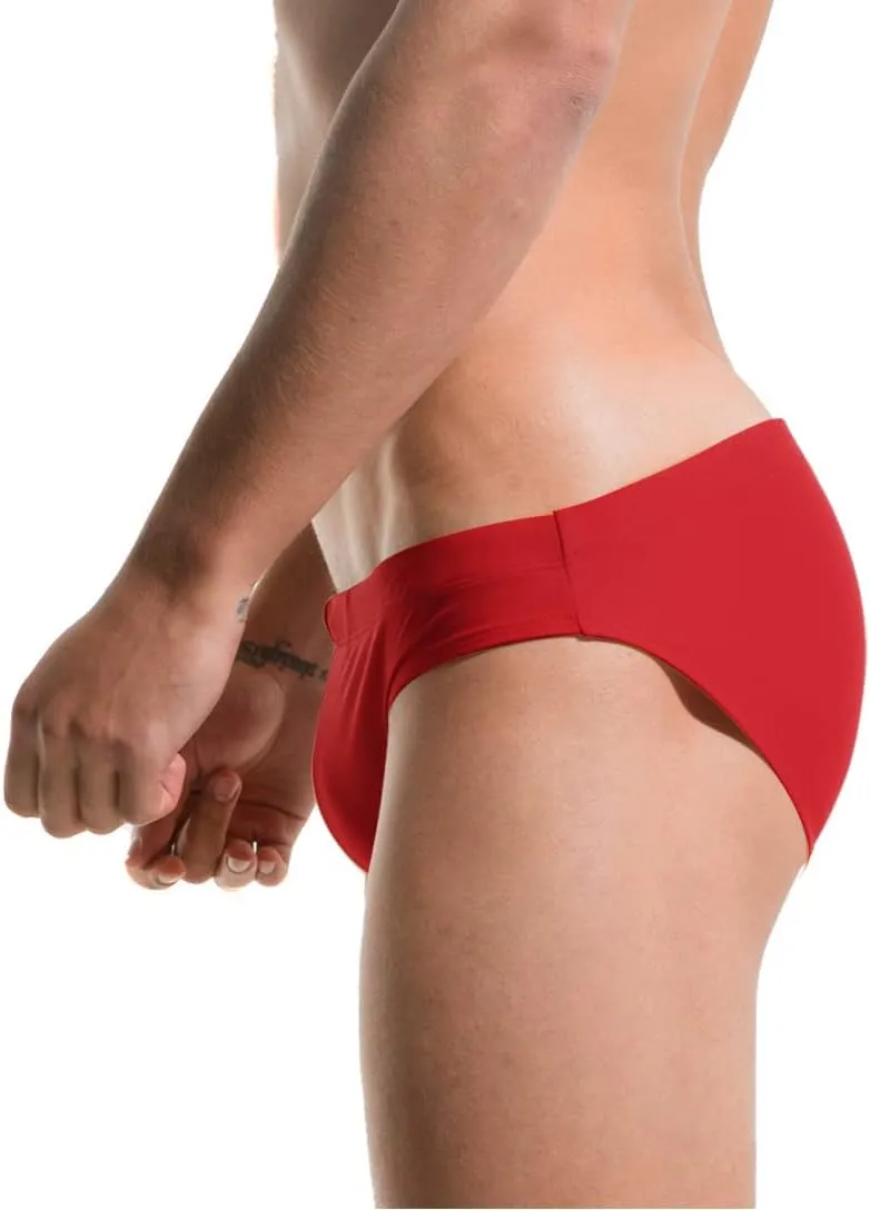 AIMPACT Mens Vintage Swim Briefs Sexy Bikini Swimwear Quick Dry Retro Swimsuit with Drawstring