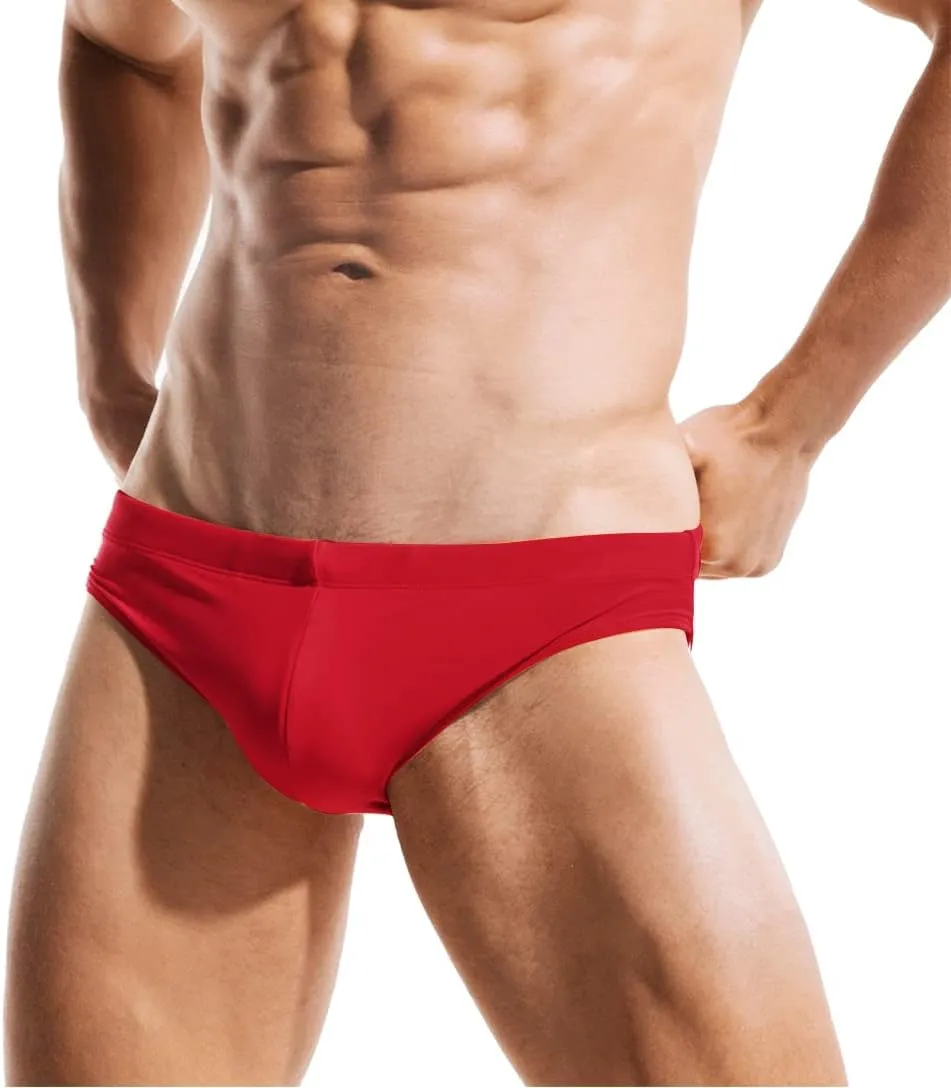 AIMPACT Mens Vintage Swim Briefs Sexy Bikini Swimwear Quick Dry Retro Swimsuit with Drawstring