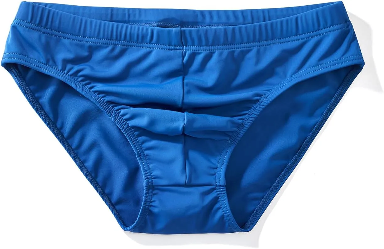 AIMPACT Mens Vintage Swim Briefs Sexy Bikini Swimwear Quick Dry Retro Swimsuit with Drawstring