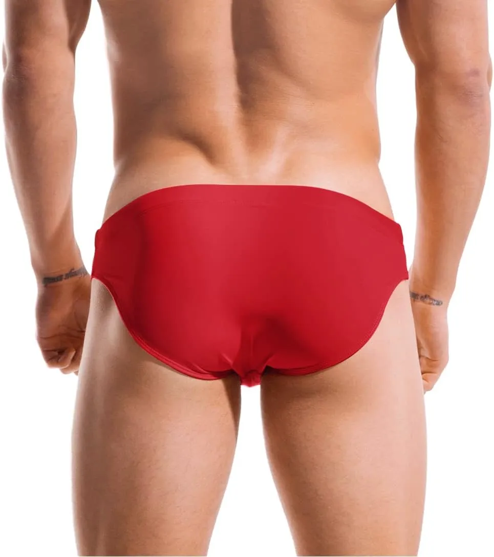 AIMPACT Mens Vintage Swim Briefs Sexy Bikini Swimwear Quick Dry Retro Swimsuit with Drawstring