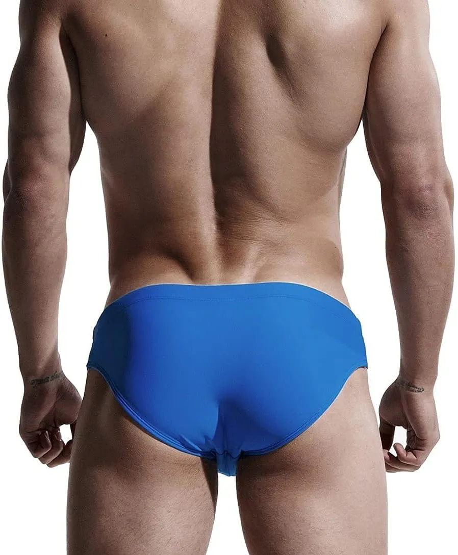 AIMPACT Mens Vintage Swim Briefs Sexy Bikini Swimwear Quick Dry Retro Swimsuit with Drawstring