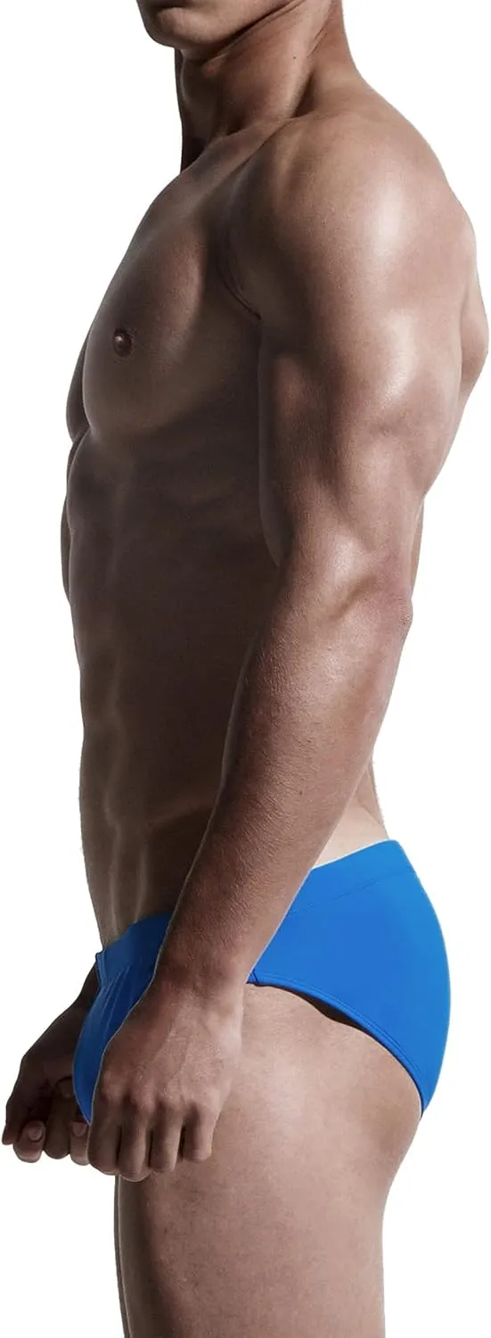 AIMPACT Mens Vintage Swim Briefs Sexy Bikini Swimwear Quick Dry Retro Swimsuit with Drawstring