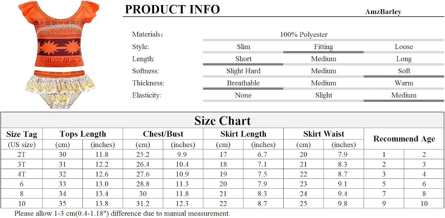 AmzBarley Girls Swimwear 2 Pieces Bathing Suit Ruffle One Shoulder Swimsuits Bikini Set Swimming Skirts