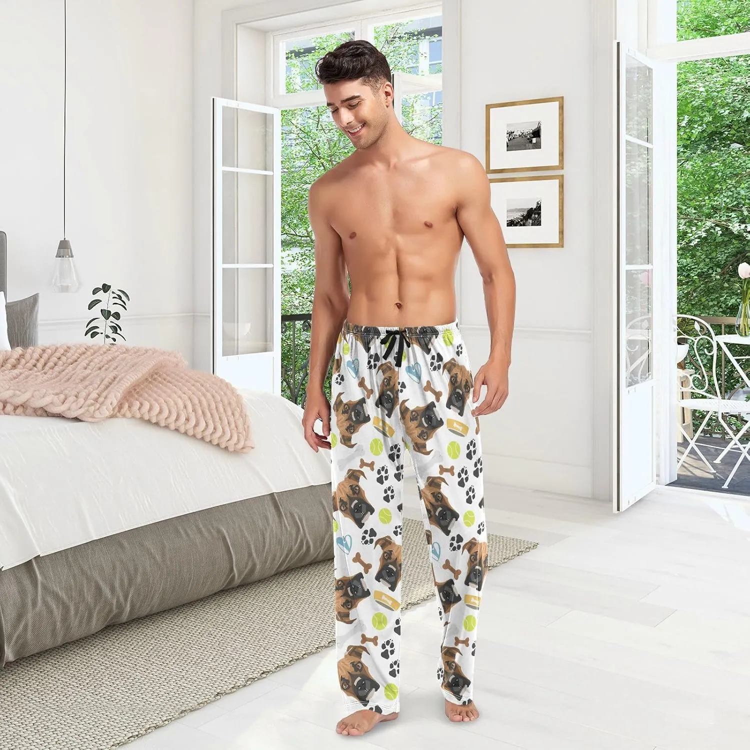 Aslsiy Mens Pajama Pants Pajama Bottoms Lounge PJ Pants for Men