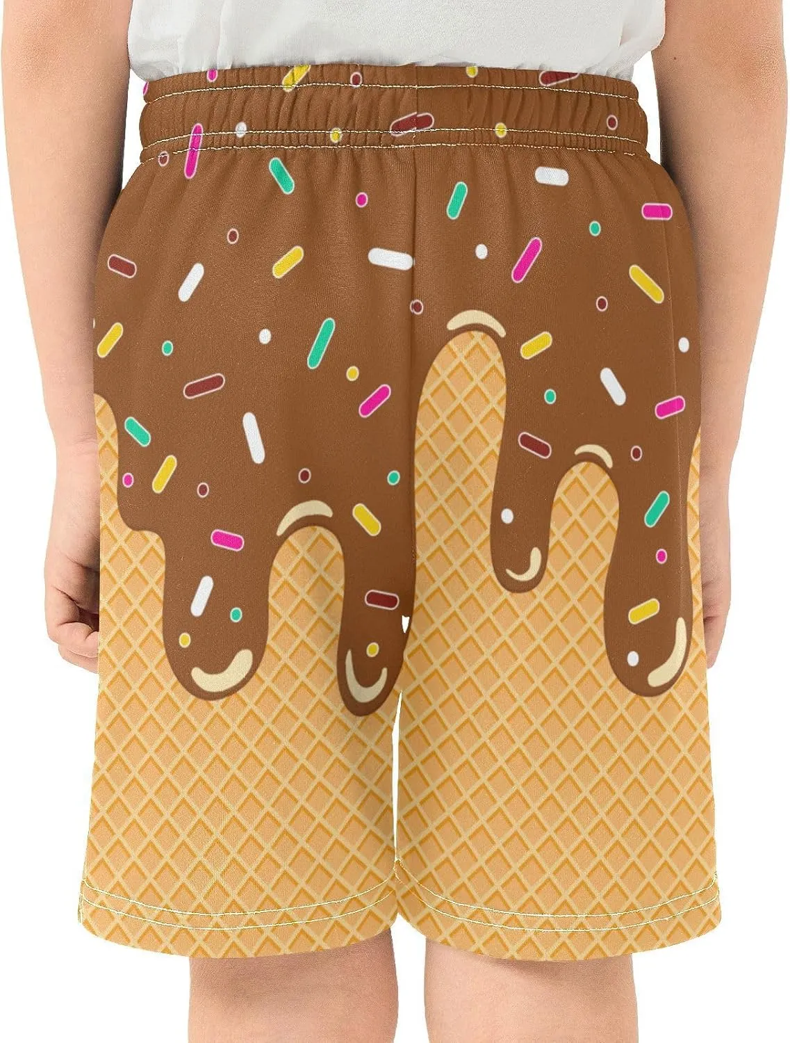 Athletic Gym Shorts Boys Casual Shorts Elastic Waist with Pockets, Summer Kids Bottom for Sports Homewear 7-15 Years