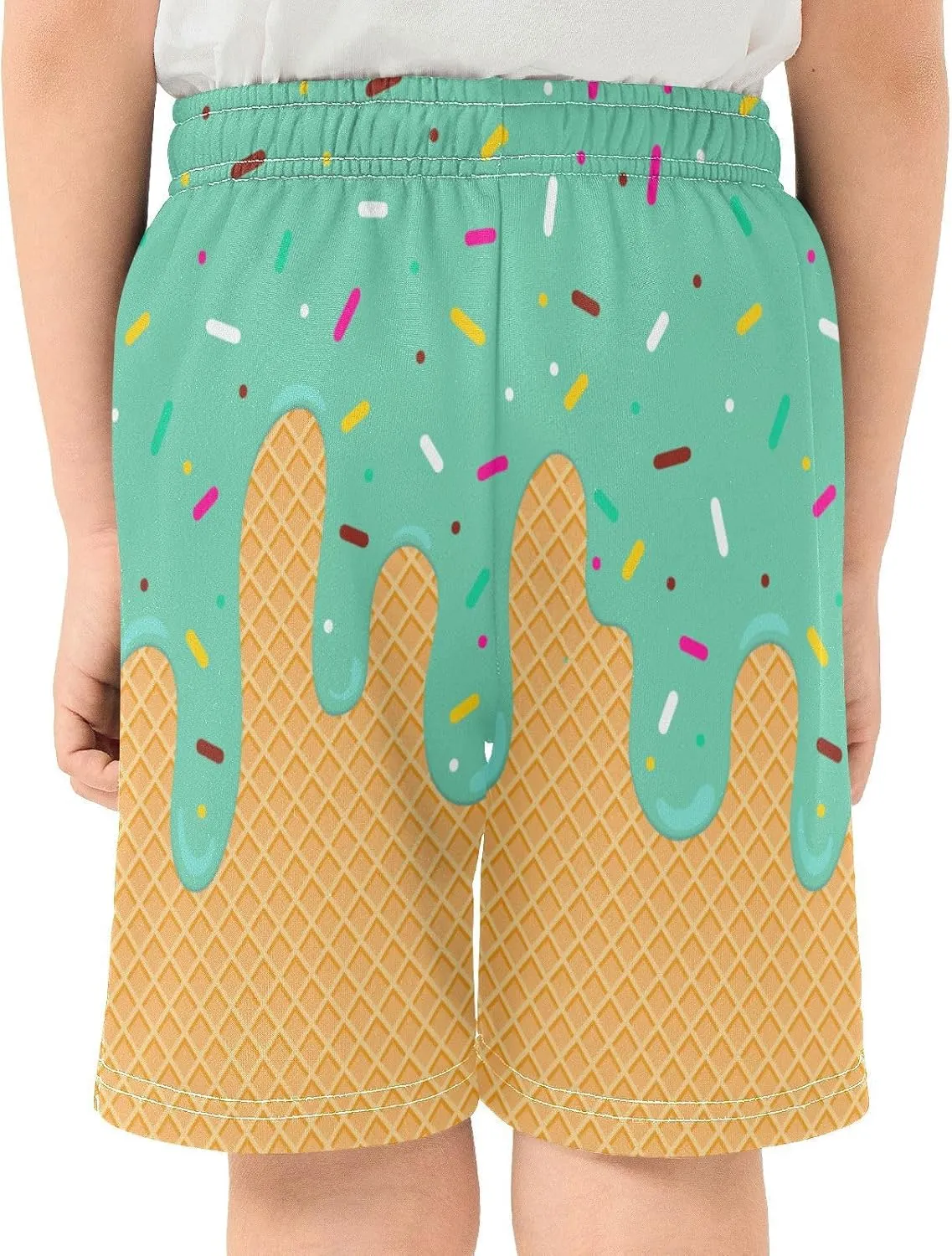 Athletic Gym Shorts Boys Casual Shorts Elastic Waist with Pockets, Summer Kids Bottom for Sports Homewear 7-15 Years
