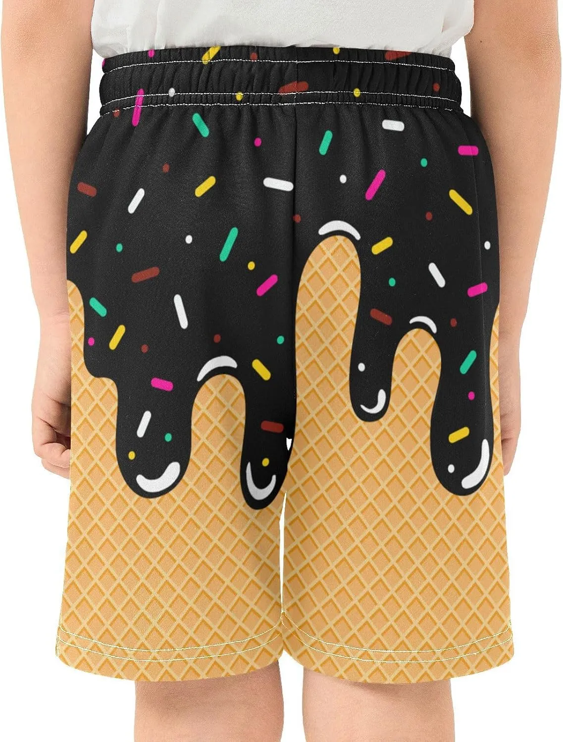 Athletic Gym Shorts Boys Casual Shorts Elastic Waist with Pockets, Summer Kids Bottom for Sports Homewear 7-15 Years