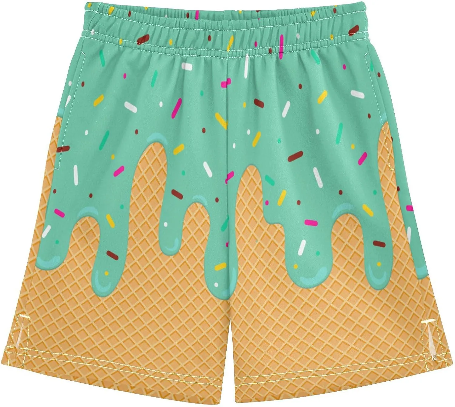 Athletic Gym Shorts Boys Casual Shorts Elastic Waist with Pockets, Summer Kids Bottom for Sports Homewear 7-15 Years