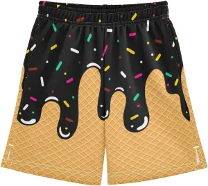 Athletic Gym Shorts Boys Casual Shorts Elastic Waist with Pockets, Summer Kids Bottom for Sports Homewear 7-15 Years
