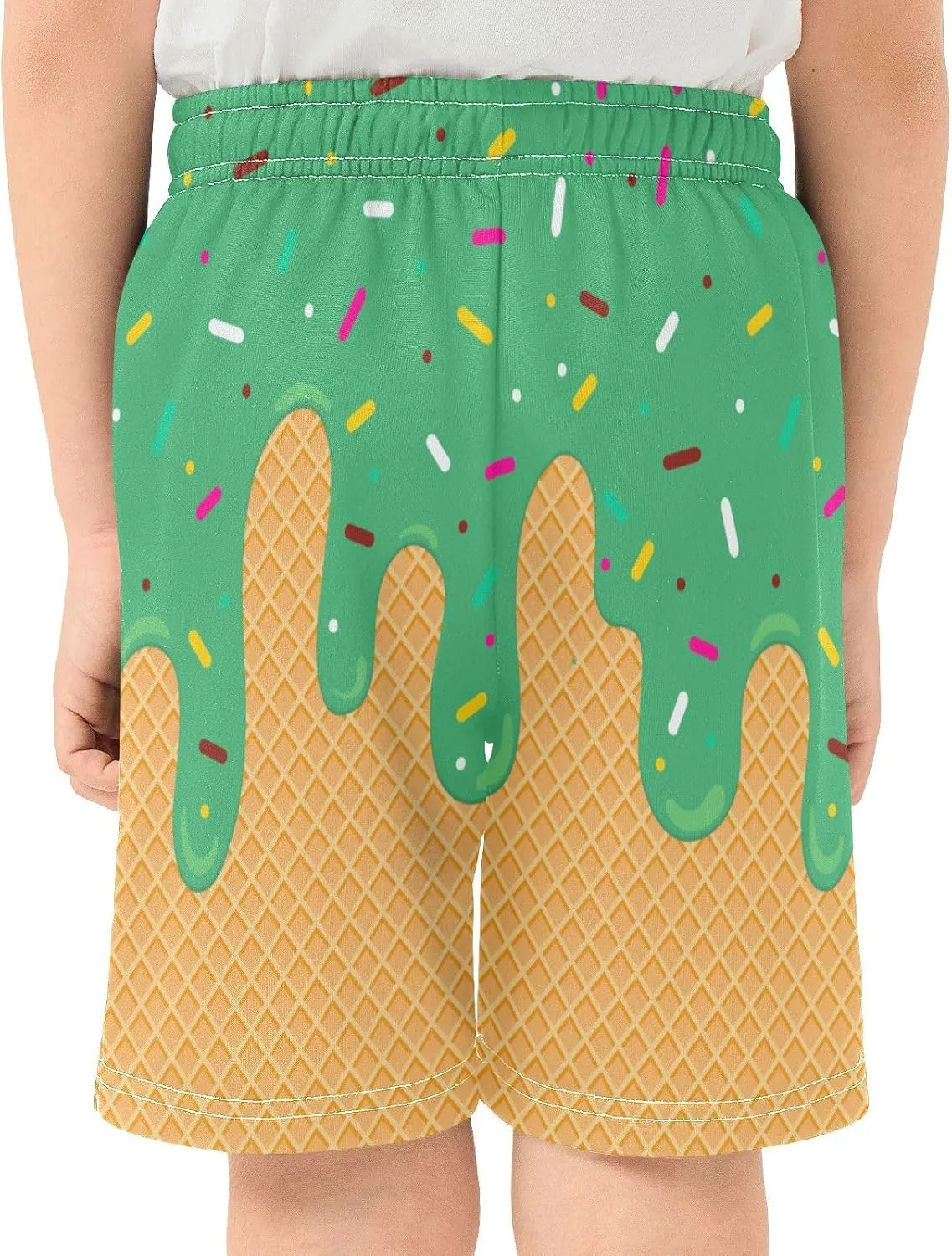 Athletic Gym Shorts Boys Casual Shorts Elastic Waist with Pockets, Summer Kids Bottom for Sports Homewear 7-15 Years