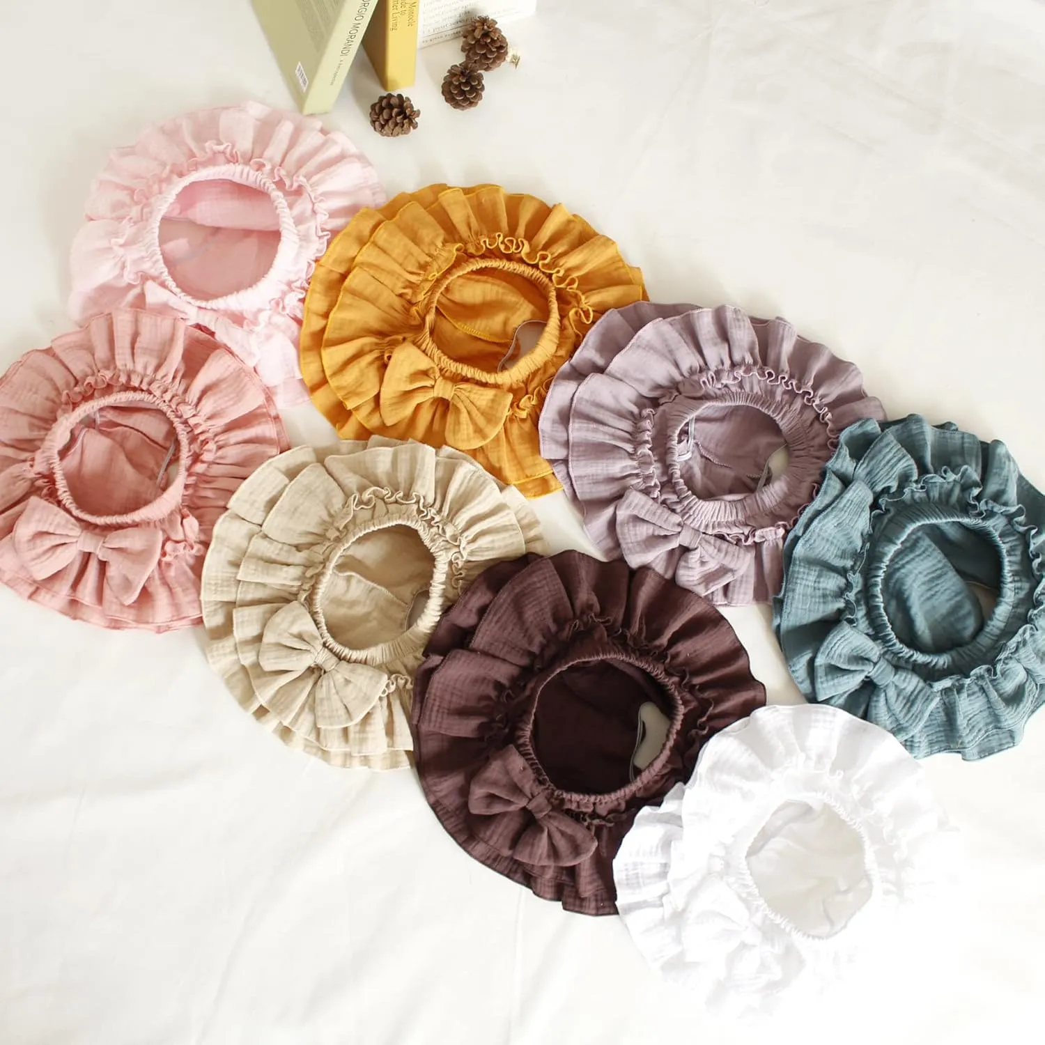 Baby Girls Bloomer Skirt Shorts Bowknot Cotton Gauze Ruffle Diaper Cover Shorts Briefs Cute Bloomers Underpants