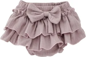 Baby Girls Bloomer Skirt Shorts Bowknot Cotton Gauze Ruffle Diaper Cover Shorts Briefs Cute Bloomers Underpants