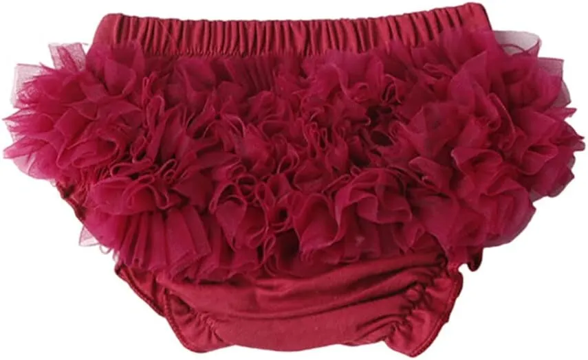 Baby Tulle Ruffle Bloomer for Newbornr Infant Girls Cotton Frilly Diaper Covers Cute Briefs Panties Shorts