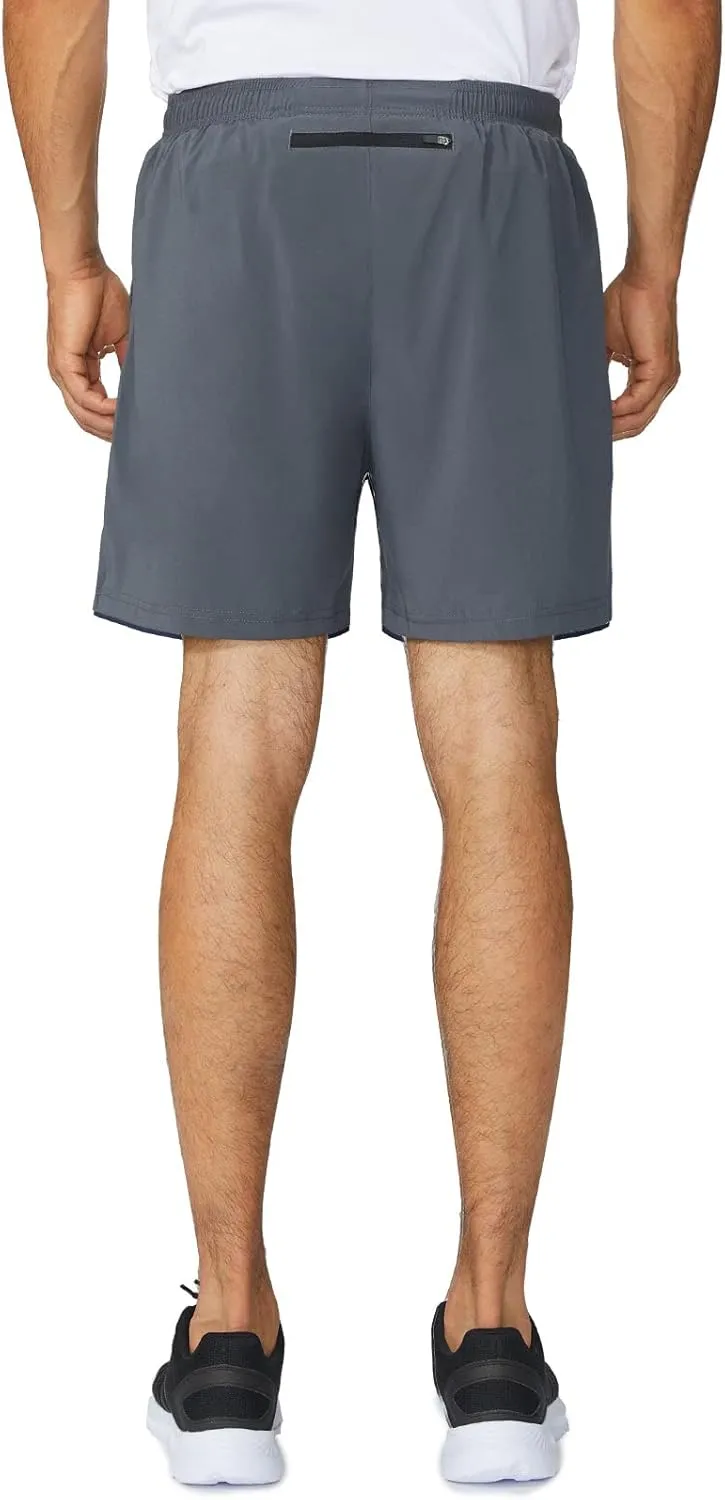 baleaf Men's 5" Running Athletic Shorts for Workout Gym Tennis Sports Lightweight Quick Dry with Zipper Pocket