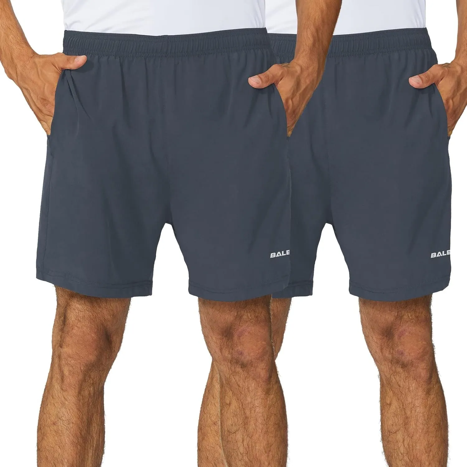 baleaf Men's 5" Running Athletic Shorts for Workout Gym Tennis Sports Lightweight Quick Dry with Zipper Pocket