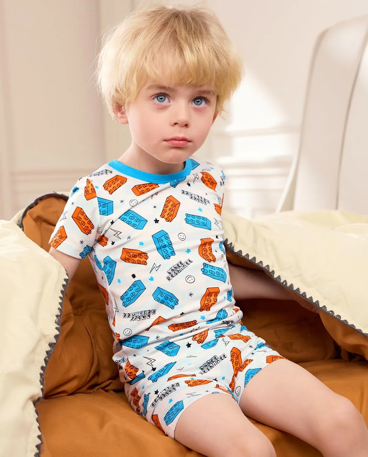 Bamboo Viscose Toddler Car Pajamas Boys Girls Kids Cool Short Summer 12M-8Y Snug fit Pjs Set 2pcs