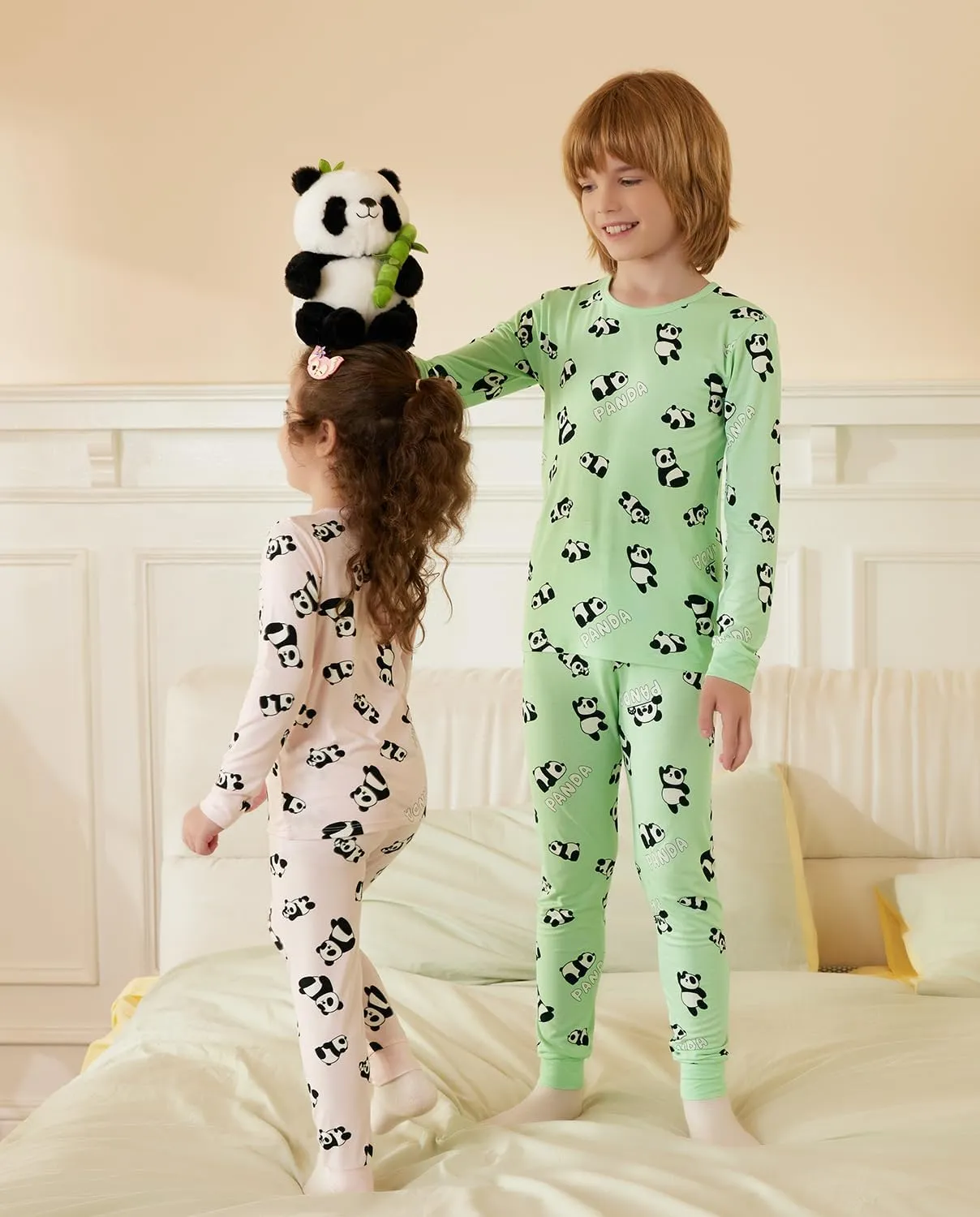 Bamboo Viscose Toddler Pajamas Boys Girls Baby Car Pjs Sets 12M-8Y Kids 2pcs Long-Sleeve Sleepwear Snug fit