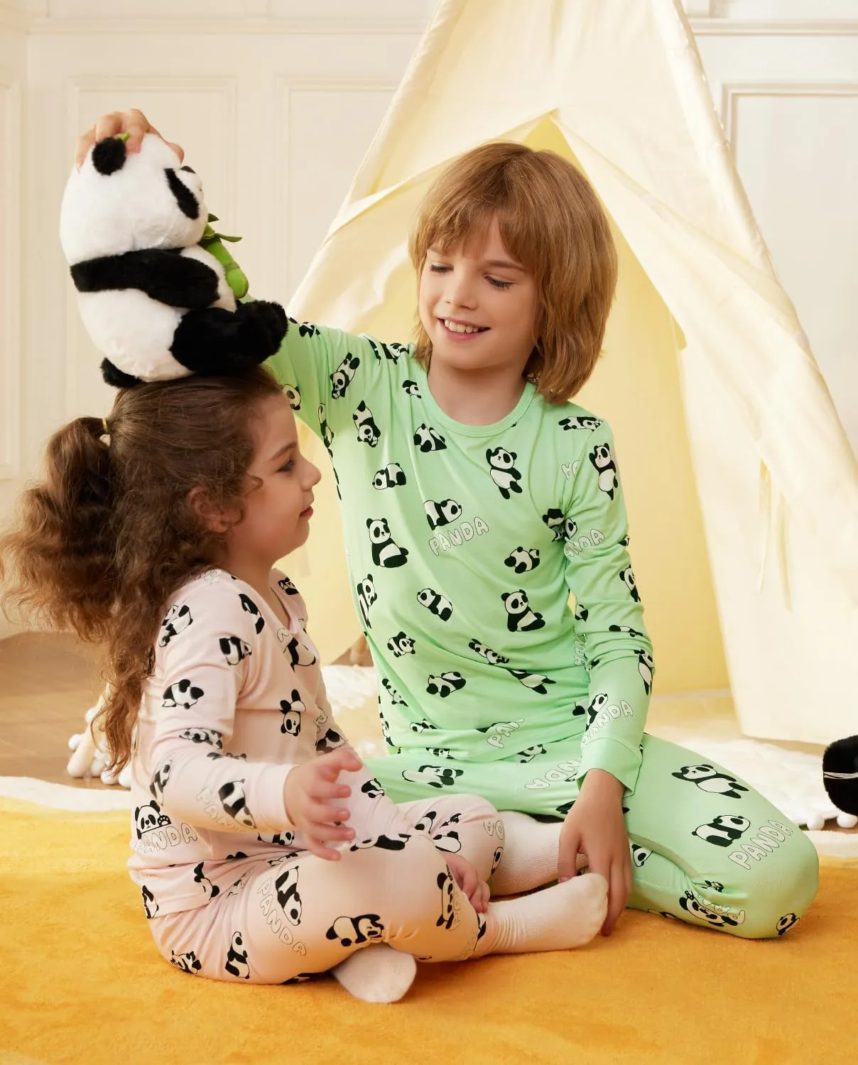 Bamboo Viscose Toddler Pajamas Boys Girls Baby Car Pjs Sets 12M-8Y Kids 2pcs Long-Sleeve Sleepwear Snug fit