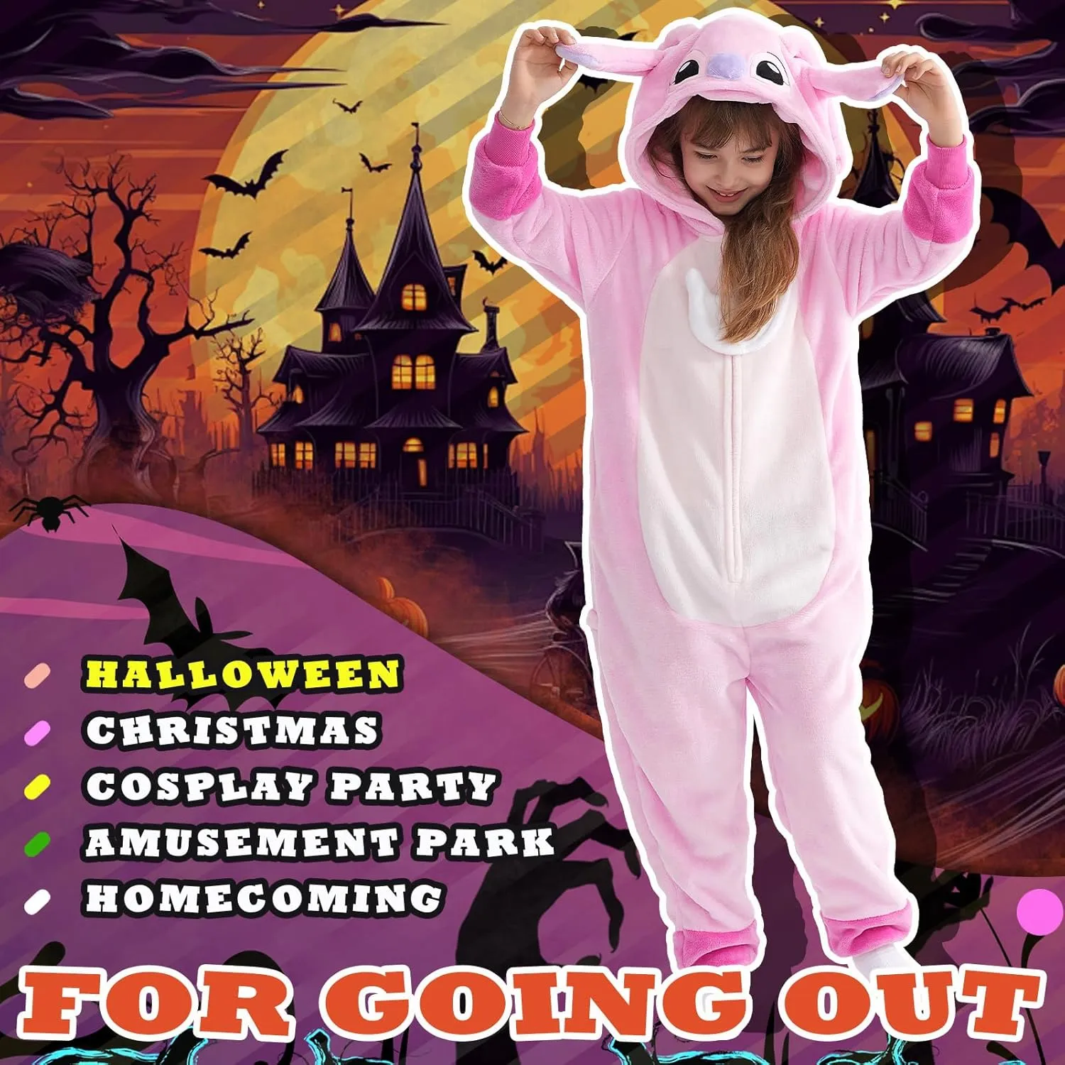 Beauty Shine Onesie Cartoon Animal Costume One Piece Pajamas Cosplay Halloween Christmas Sleepwear Jumpsuit Homewear