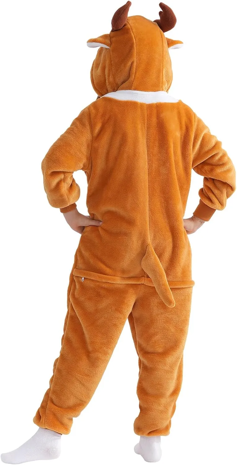 Beauty Shine Onesie Cartoon Animal Costume One Piece Pajamas Cosplay Halloween Christmas Sleepwear Jumpsuit Homewear