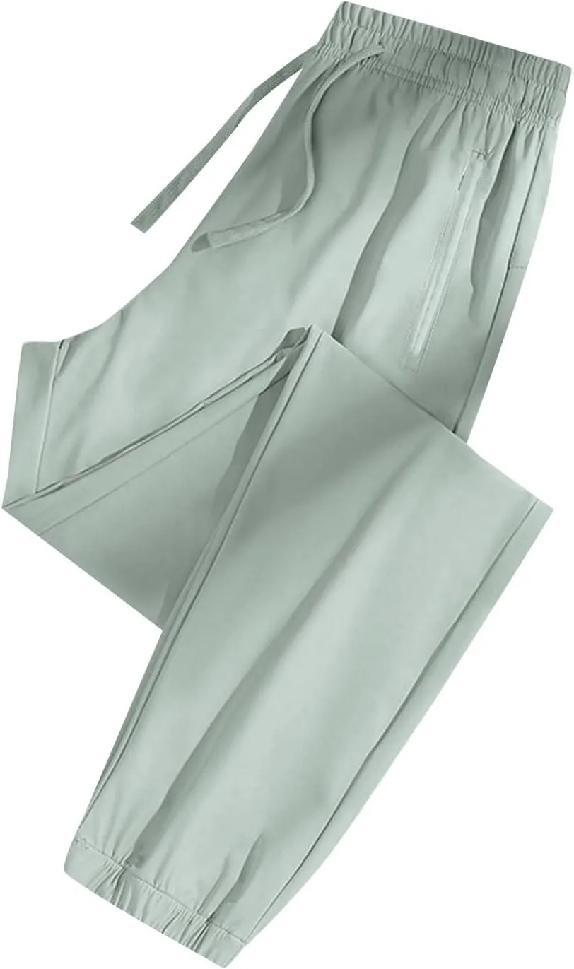 Beeswan Pants for Women Stretch Active Comfy Quick Dry Work Sport Running Sweatpants Summer Breathable Ice Silk Jogger