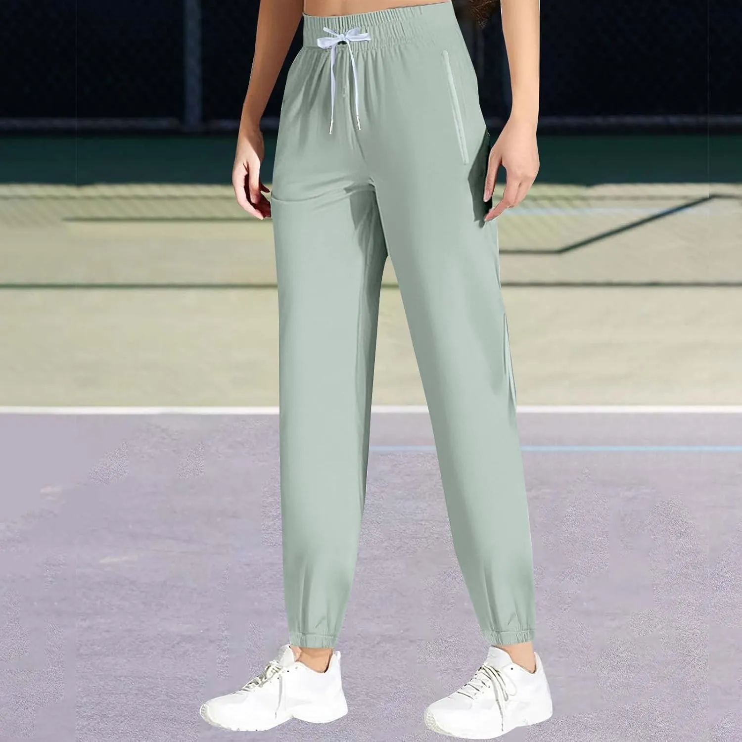 Beeswan Pants for Women Stretch Active Comfy Quick Dry Work Sport Running Sweatpants Summer Breathable Ice Silk Jogger