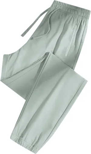 Beeswan Pants for Women Stretch Active Comfy Quick Dry Work Sport Running Sweatpants Summer Breathable Ice Silk Jogger