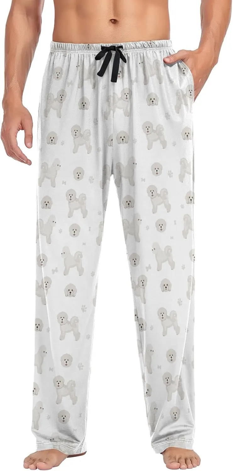 Bichon Frise Dog Pattern Men's Pajama Pants Sleepwear Lounge Pajama Bottoms