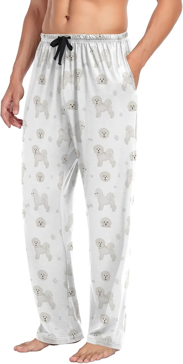 Bichon Frise Dog Pattern Men's Pajama Pants Sleepwear Lounge Pajama Bottoms