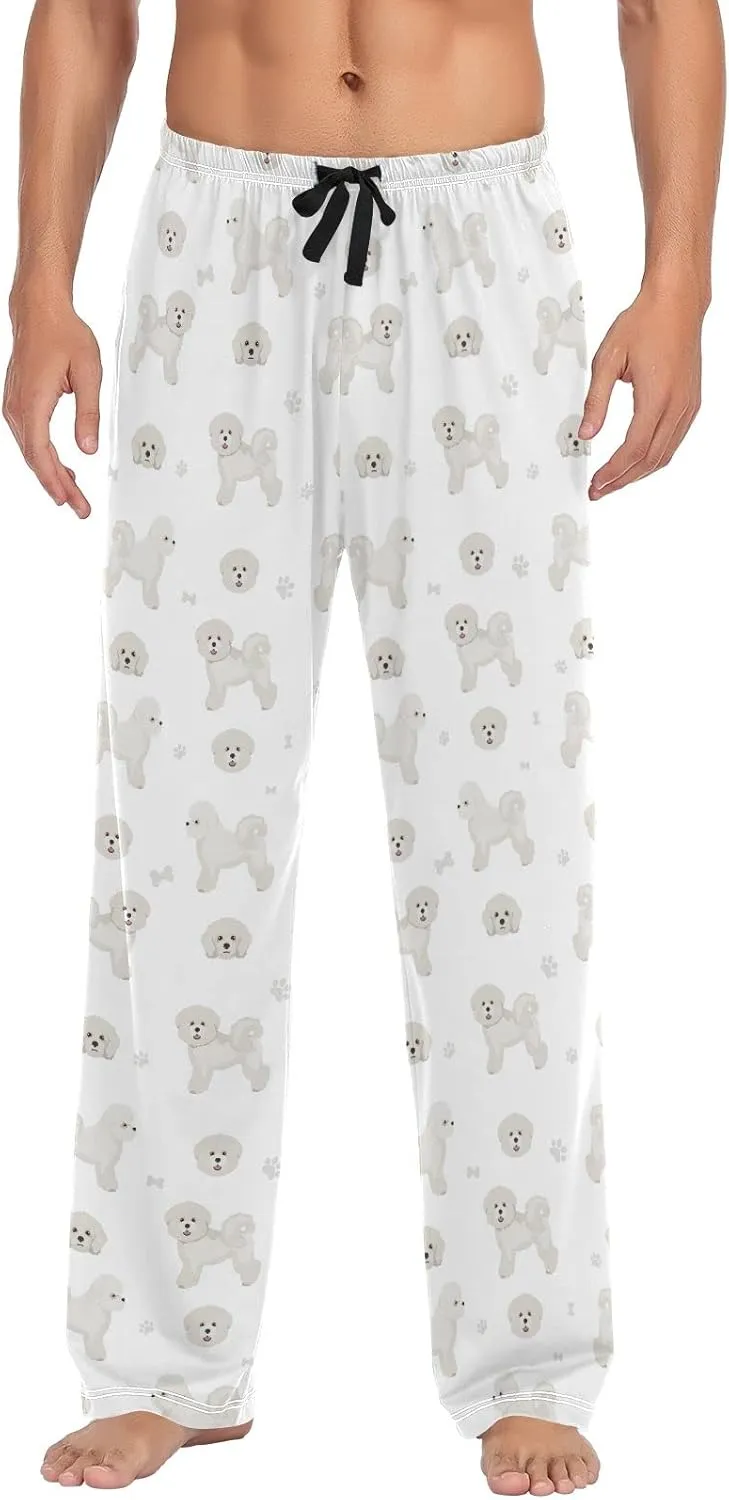 Bichon Frise Dog Pattern Men's Pajama Pants Sleepwear Lounge Pajama Bottoms