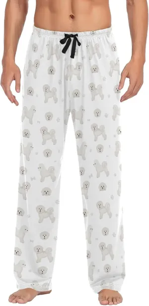 Bichon Frise Dog Pattern Men's Pajama Pants Sleepwear Lounge Pajama Bottoms