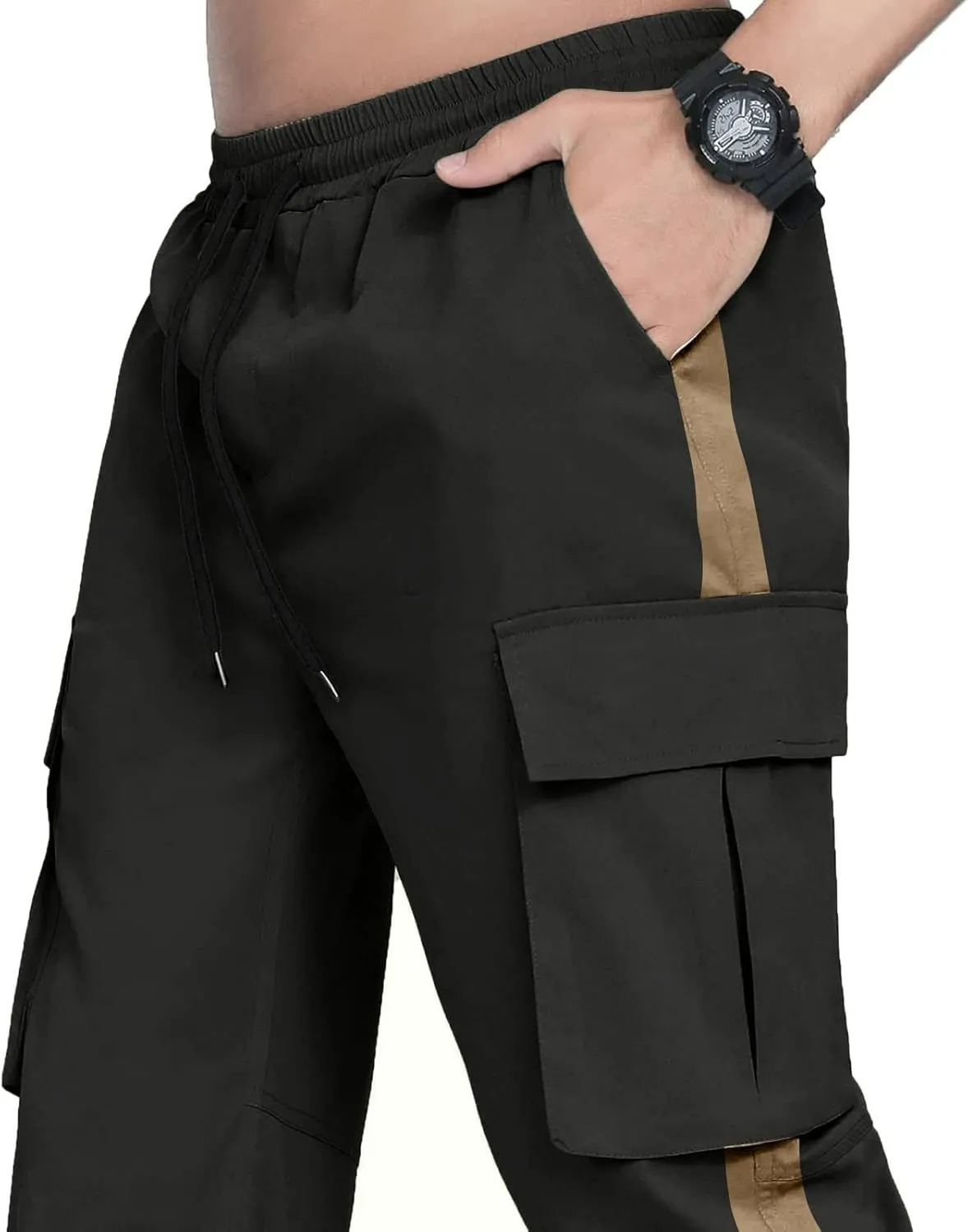 Big and Tall Cargo Pants for Men Sweatpants for Men Baggy Sports Pants Drawstring Sports Trousers Cargo Pants for Men