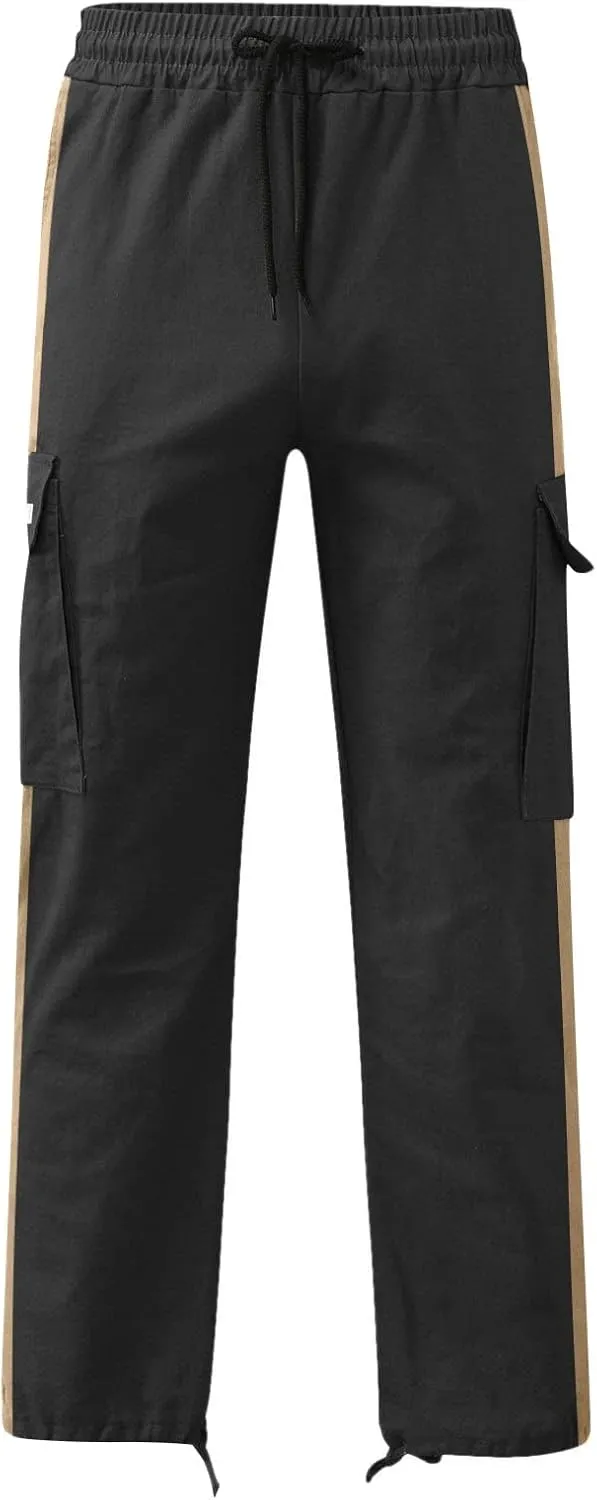 Big and Tall Cargo Pants for Men Sweatpants for Men Baggy Sports Pants Drawstring Sports Trousers Cargo Pants for Men