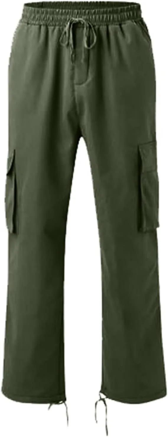 Big and Tall Cargo Pants for Men Sweatpants for Men Waist Sweatpants Fleece Cargo Sweatpants for Men Loose Fit Jogger