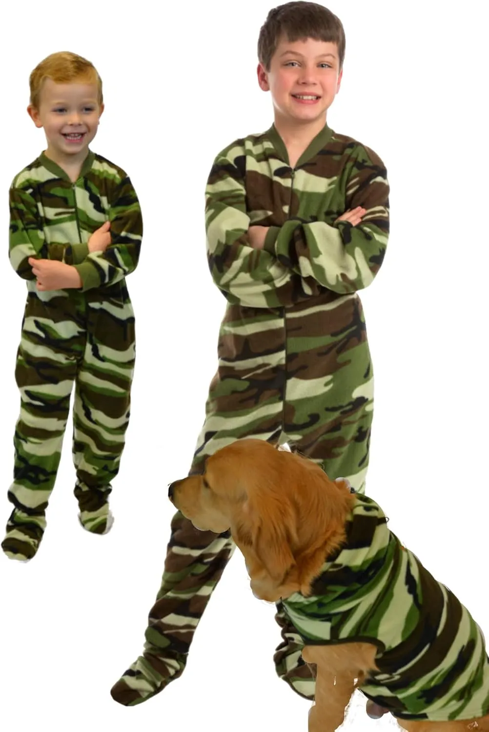 Big Feet Pjs Big Boys Kids Camo Fleece Onesie Footed Pajamas