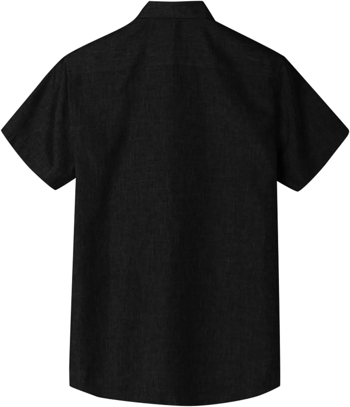 Button Down Shirts for Men Short Sleeve Cotton Lined Hawaiian T-Shirts Summer Lapel Collared Beach Shirts Solid Tops