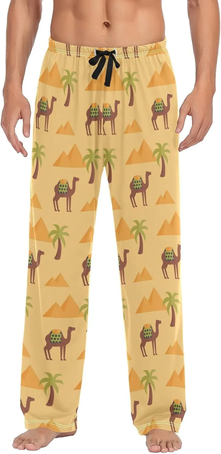 Camel Pyramid Palm Tree Men's Pajama Pants Sleepwear Lounge Pajama Bottoms