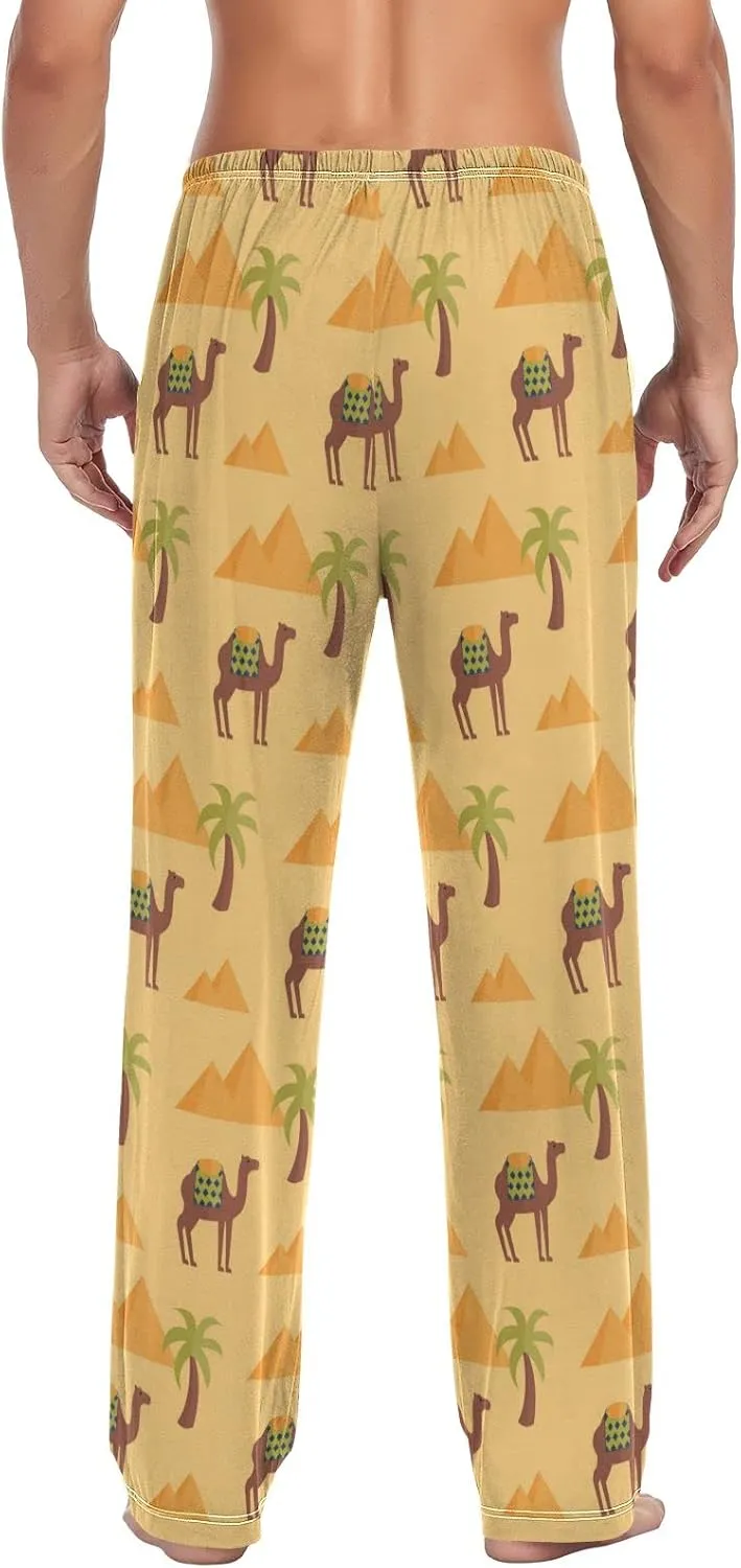 Camel Pyramid Palm Tree Men's Pajama Pants Sleepwear Lounge Pajama Bottoms