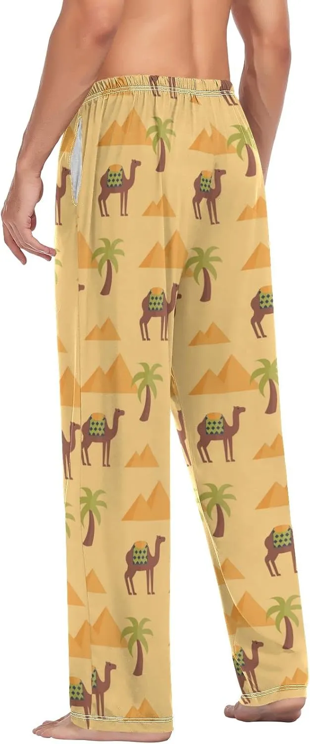 Camel Pyramid Palm Tree Men's Pajama Pants Sleepwear Lounge Pajama Bottoms