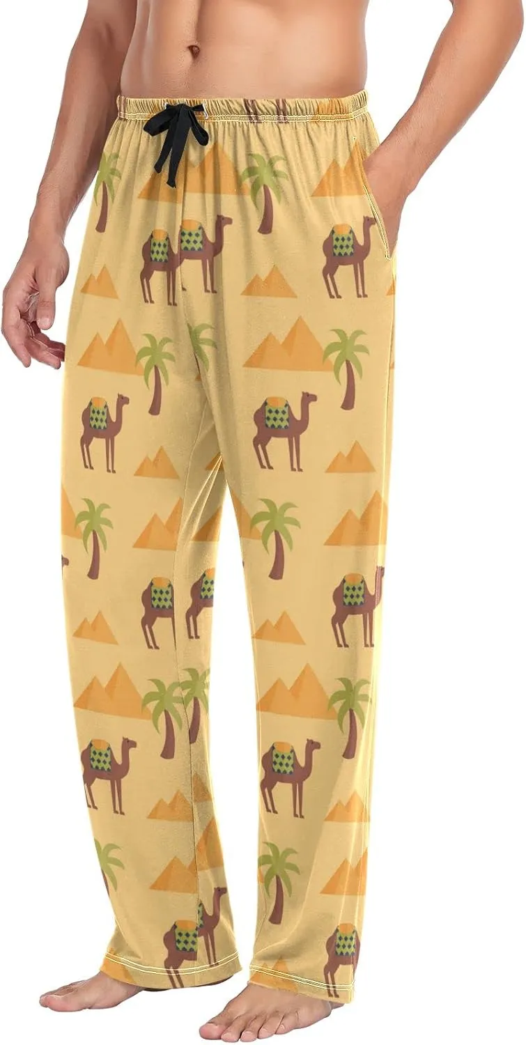 Camel Pyramid Palm Tree Men's Pajama Pants Sleepwear Lounge Pajama Bottoms