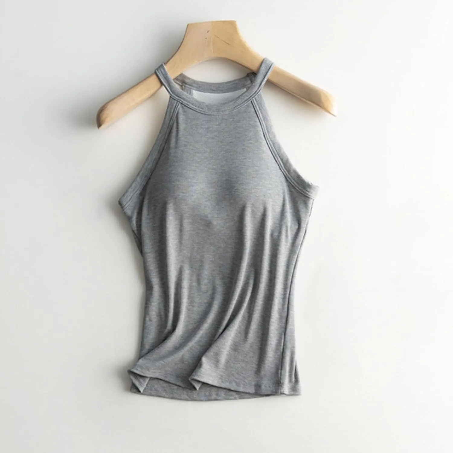 Camisole with Shelf Bra Women Tank Top with Shelf Bra Racerback Workout Yoga Tops Undershirt Basic Cami Tanks