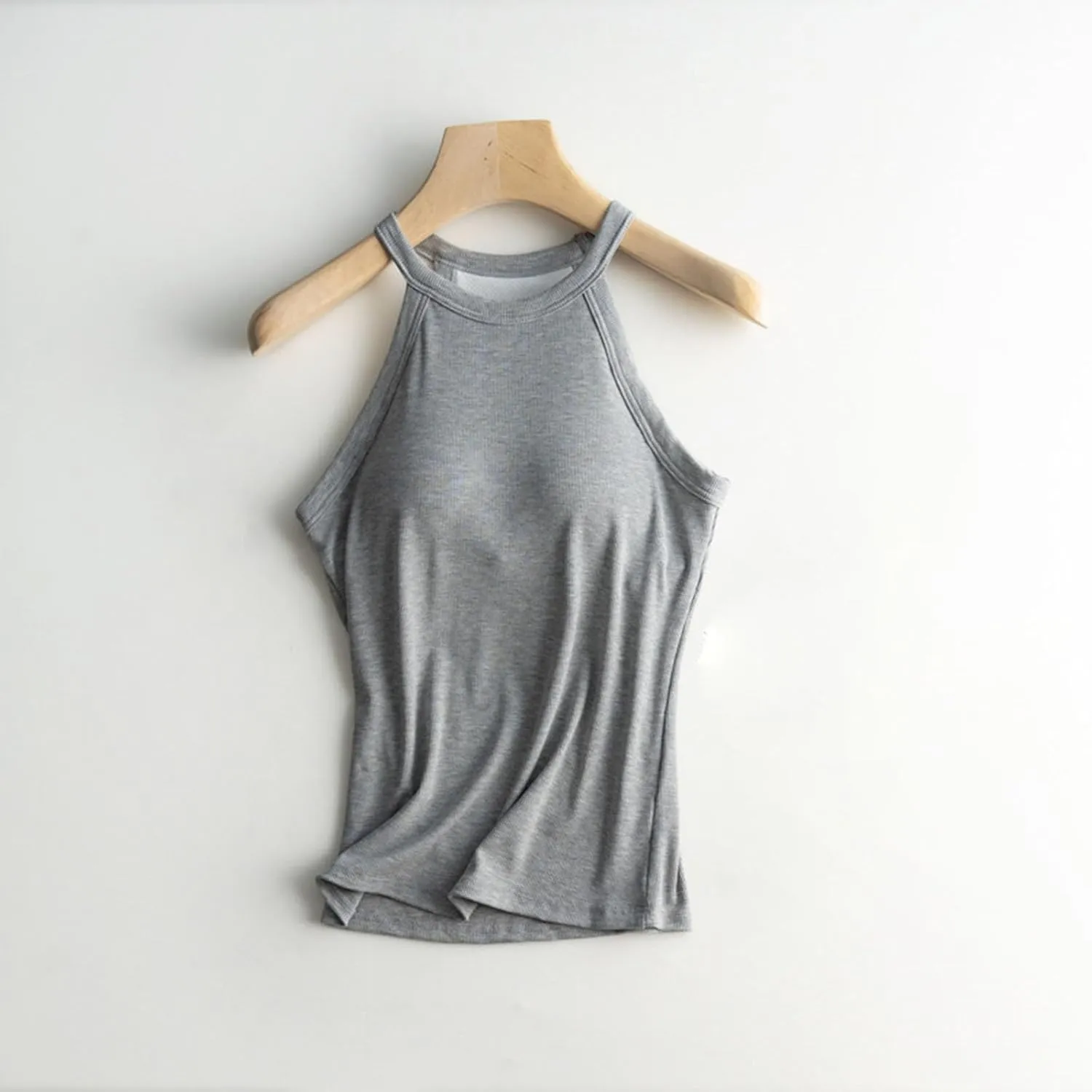 Camisole with Shelf Bra Women Tank Top with Shelf Bra Racerback Workout Yoga Tops Undershirt Basic Cami Tanks
