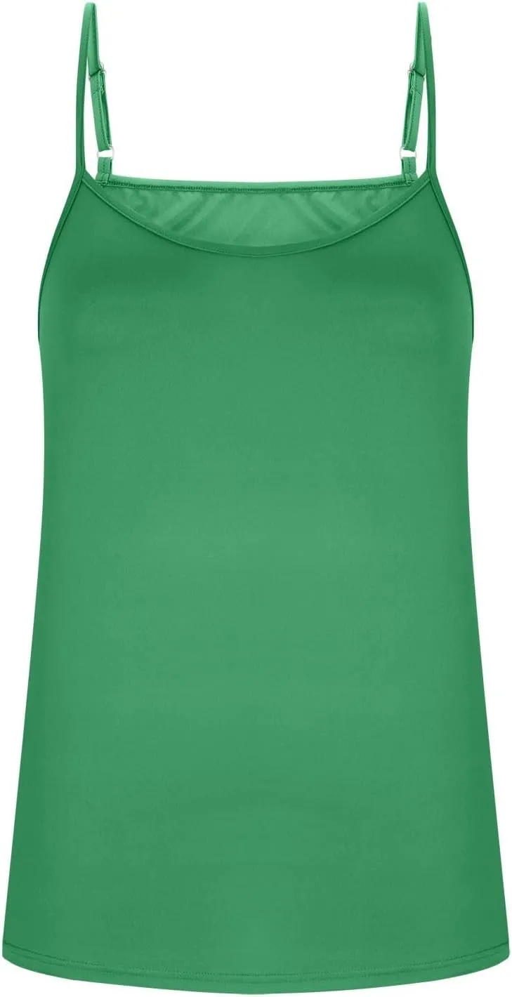 Camisoles for Women Plus Size Casual Crew Neck Tank Tops Loose Fit Sleeveless Shirts Summer Solid Color Tops