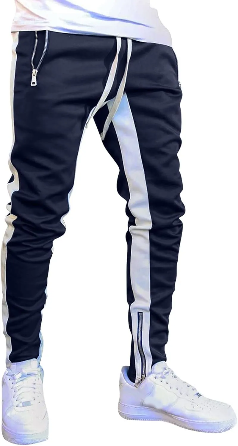 Cargo Pants for Men Relaxed Fit Drawstring Work Joggers with Pockets Mens Casual Pants Stretch Slim Fit Workout Pants