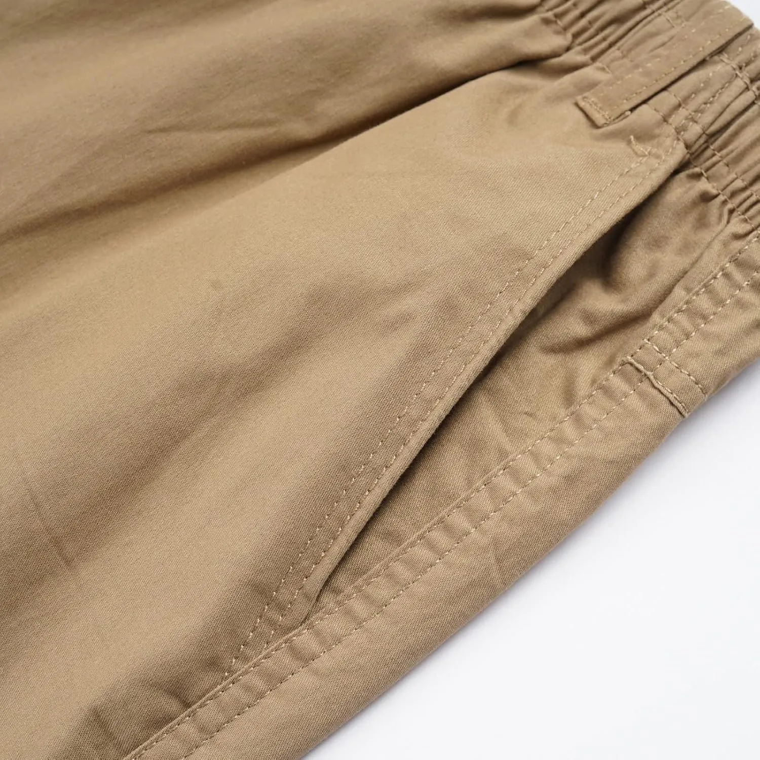 Cargo Pants for Men Relaxed Fit Elastic Waist Trouser Work Wear Combat Fitness Drawstring Pocket Rope Loose Sweatpant
