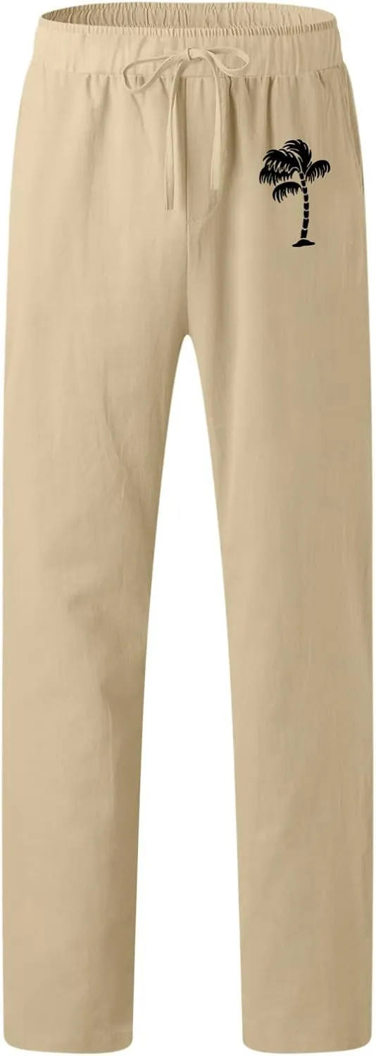 Cargo Pants for Men Relaxed Fit Workout Sports Pant Men's Cargo Pants Elastic Waist Jogger Solid Casual Multi Pockets
