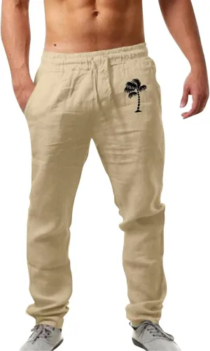Cargo Pants for Men Relaxed Fit Workout Sports Pant Men's Cargo Pants Elastic Waist Jogger Solid Casual Multi Pockets
